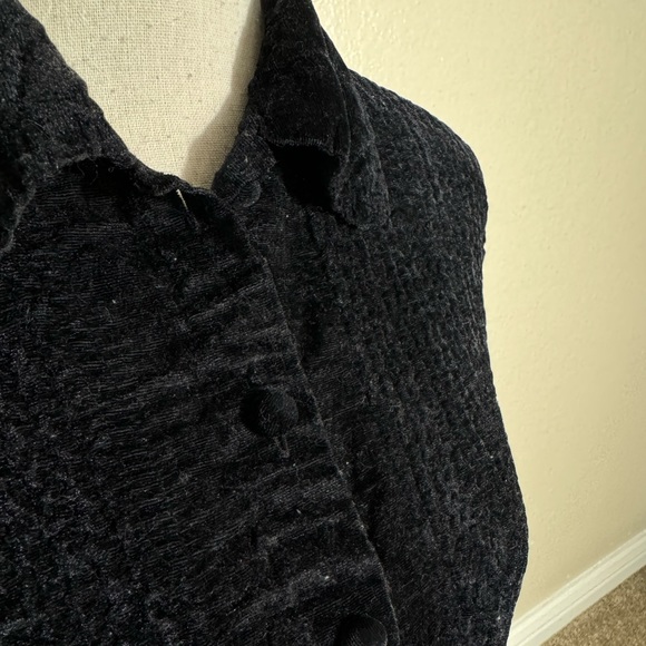 YOSHIKI HISHINUMA Vintage Velvet Button Down Blouse - Picture 4 of 7